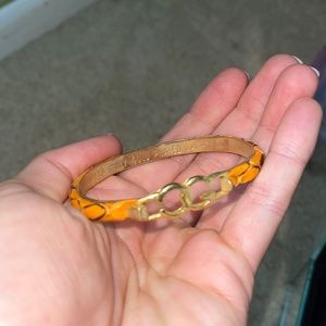 Casini and Gori Gold CG Logo Crocodile Bangle Bracelet 24 KT GP Florence 1970s